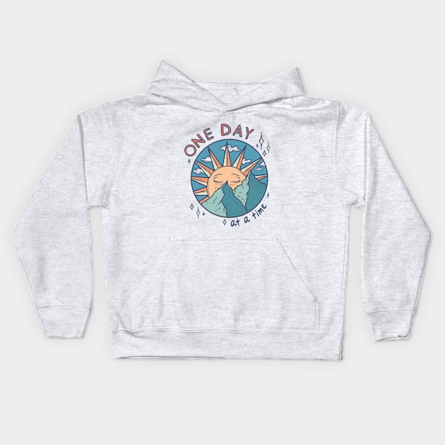 One Day at a Time Kids Hoodie by Luck and Lavender Studio